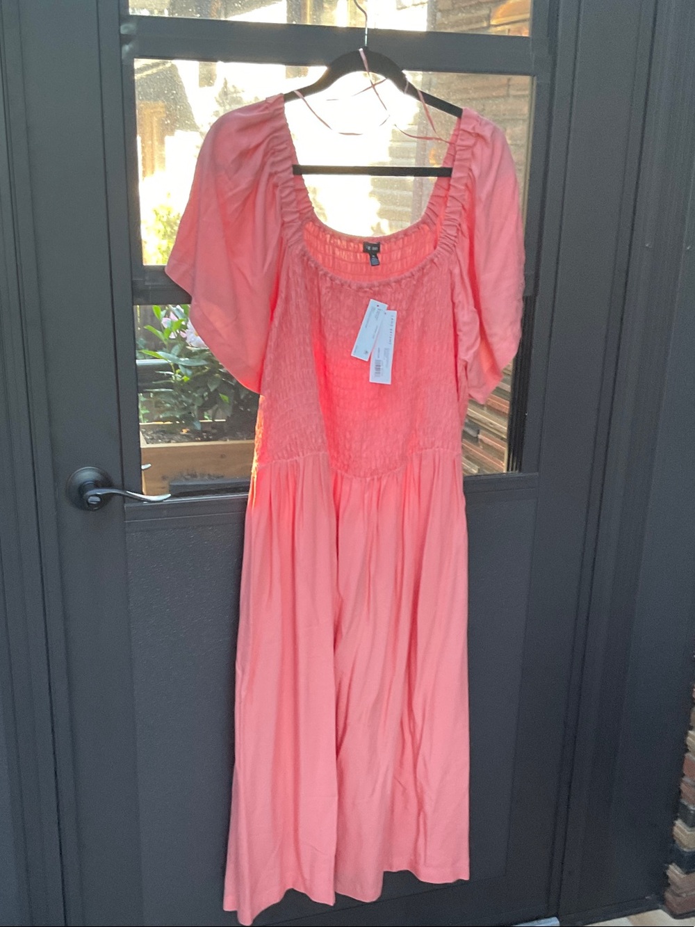 Lane Bryant Coral Pink Midi Dress 3x NWT
